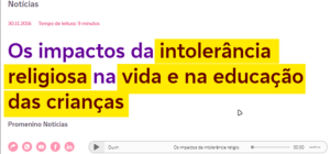 Evidência Noticiada